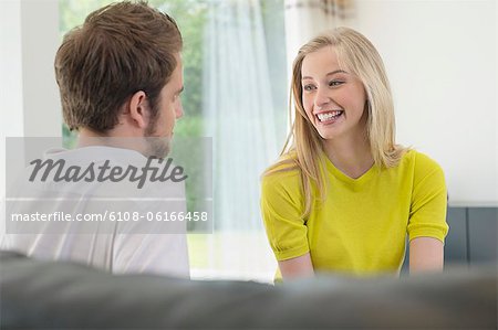 Couple talking together