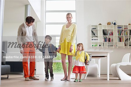Couple with their children