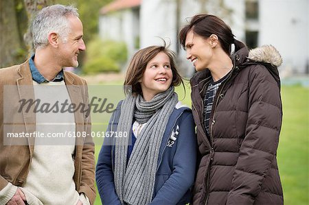 Happy family in a lawn