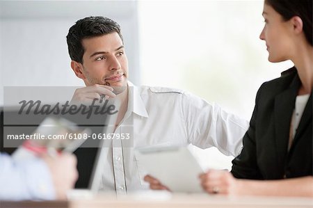 Business executives having a meeting in an office