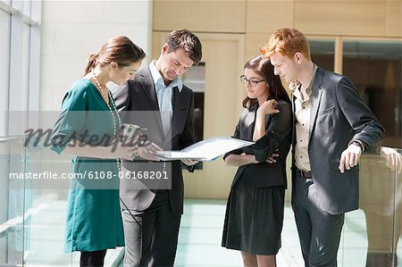 Business executives working in an office