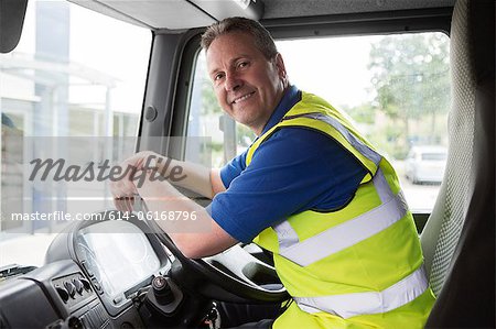 Chauffeur de camion, portrait