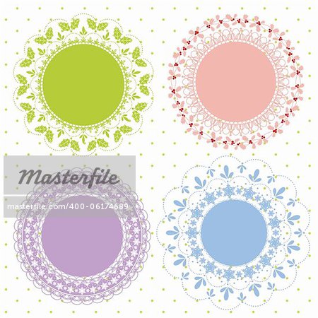 Set of ornate vector frames for Christmas Holidays