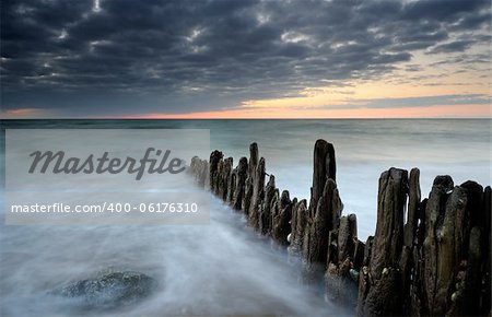 old and worn Breakwater