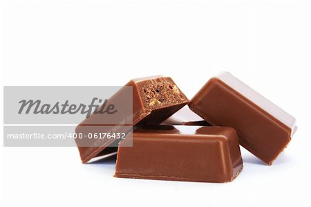 Chocolate  isolated on white background.