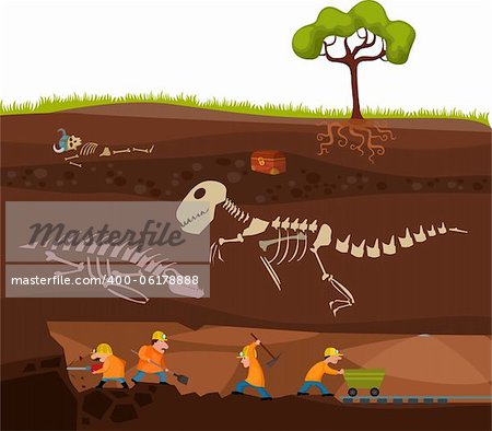 vector illustration of a underground