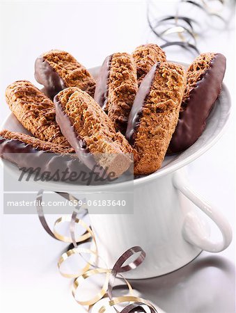 Silesian 'pepper nut' biscuits with chocolate glaze