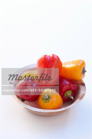 Peppers in a paper bowl Peppers in a paper bowl