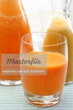 Freshly squeezed carrot and orange juice