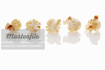 A row of popcorn