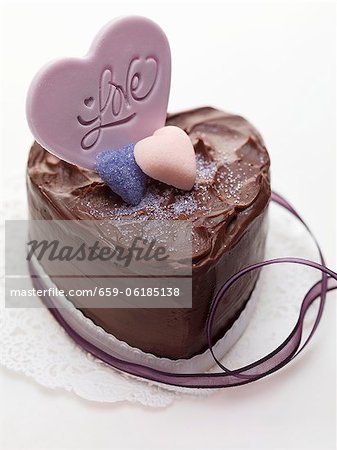 Schokoladen-Kuchen zum Valentinstag