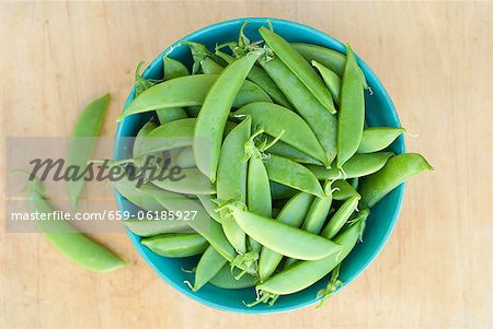 Bowl of Sugar Snap Peas from a Maine Garden