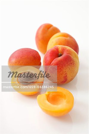 Apricots, whole and halved