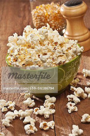 Bol de pop-corn salés gratuit Gluten fait maison