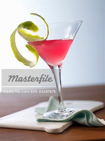 Cosmopolitan with lime zest