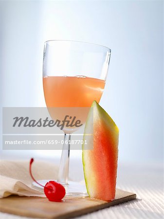 « Après le petit déjeuner""melon d'eau (cocktail)