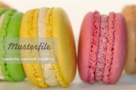 Various macaroons (close-up) Various macaroons (close-up)
