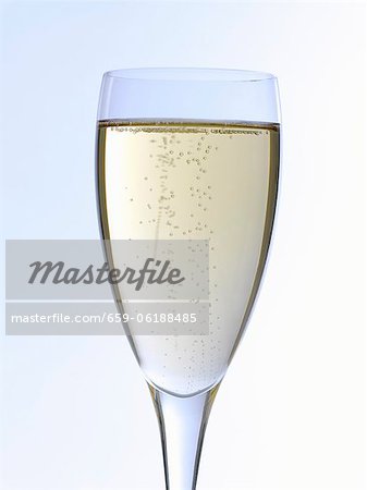 A glass of champagne