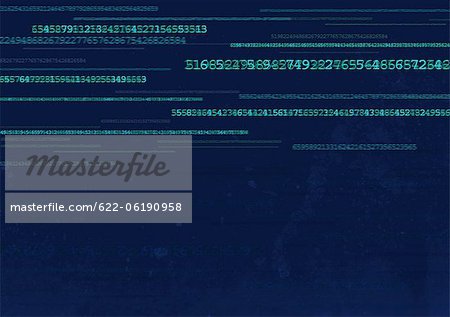 Kleine numerische Abbildung auf dunkel blauem Hintergrund