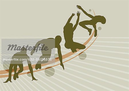 Illustration Of Athletes In Different Actions