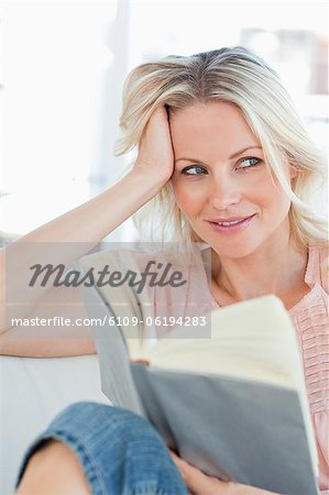 Beautiful woman with a book