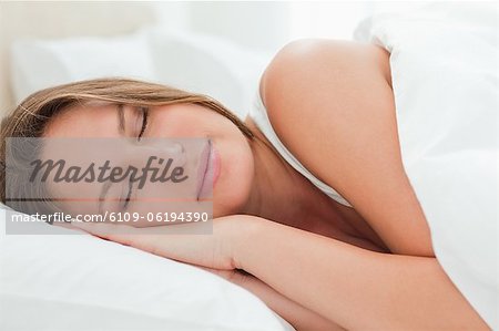 Cute woman sleeping
