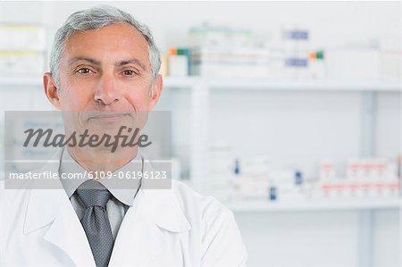 Portrait of a pharmacist standing in a pharmacy