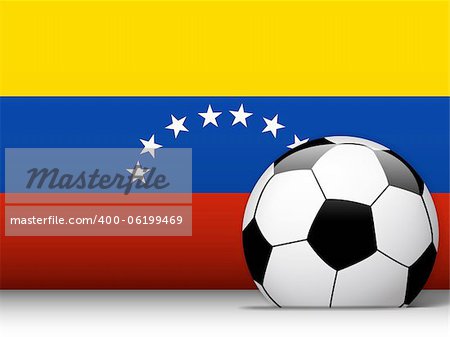 Vector - Venezuela Soccer Ball with Flag Background