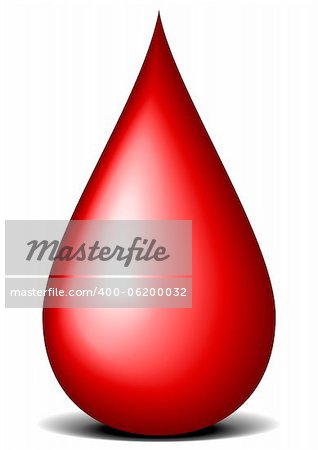 illustration of a red drop of blood