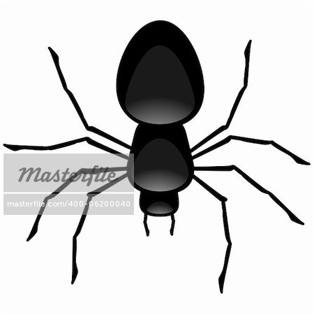 illustration of a black spider, symbol for poison and halloween