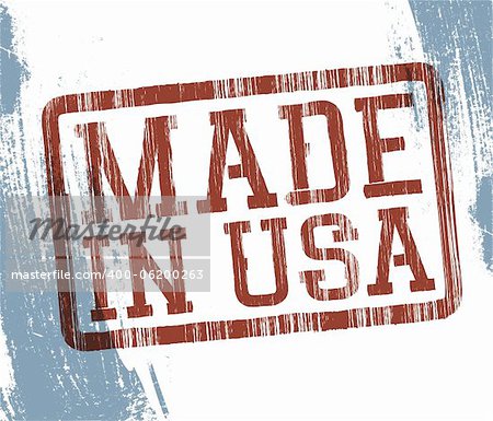 Made in USA stamp. Vector, EPS10