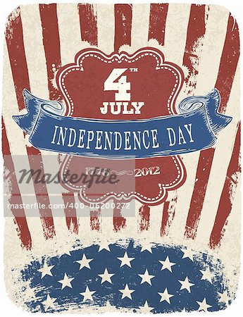 Independence Day Celebration Poster. Vector illustration, EPS 10