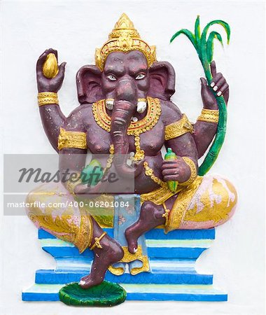 Hindu ganesha God Named Maha Ganapati at temple in thailand