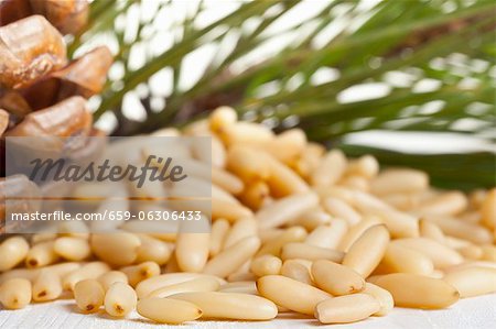 A pile of pine nuts