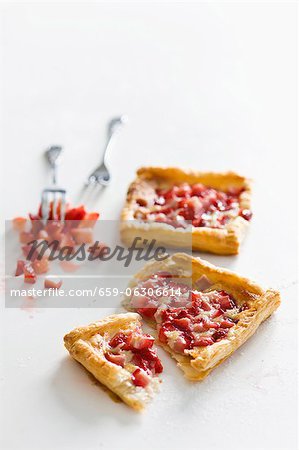Pâte feuilletée aux fraises