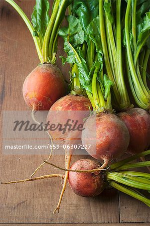 Fresh Golden Beets with Greens