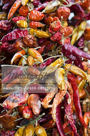 Dried chilli peppers (full frame) Dried chilli peppers (full frame)
