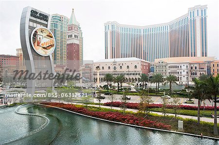 Surplombant le Venetian hotel et casino de City of Dreams, Taipa, Macau
