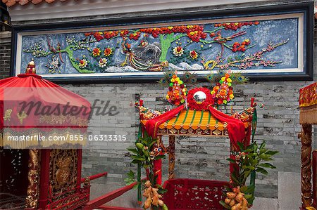 Shrine for Bun procession at Pak Tai Temple, Cheung Chau, Hong Kong Shrine for Bun procession at Pak Tai Temple, Cheung Chau, Hong Kong