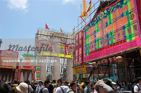 Bun towers for the Bun Festival, Cheung Chau, Hong Kong