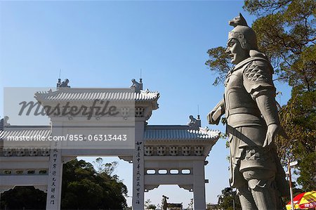 Gateway at the approach to Po Lin Monastery, Lantau, Hong Kong