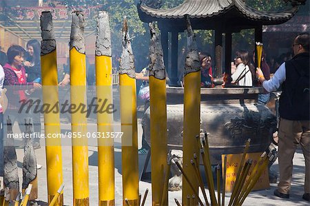 Incense offering at Po Lin Monastery, Lantau Island, Hong Kong