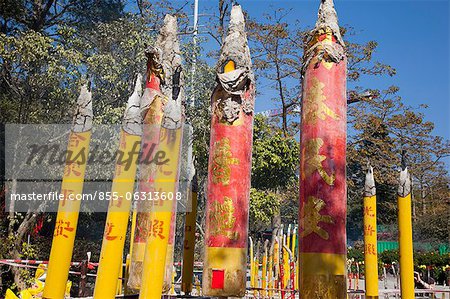 Incense offering at Po Lin Monastery, Lantau Island, Hong Kong