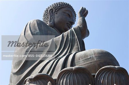 Le Bouddha géant, Po Lin monastère, l'île de Lantau, Hong Kong