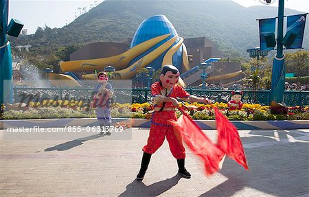 Mascot of the chinese new year show, Ocean Park, Hong Kong