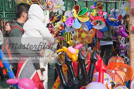 People shopping at the flower market, Tsuen Wan, Hong Kong