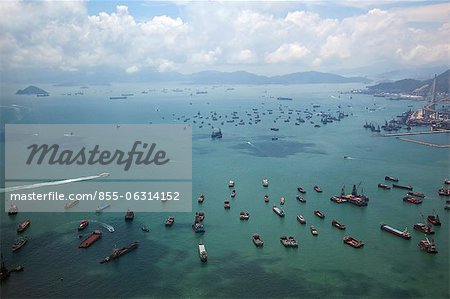 Panoramic sweep of Hong Kong West from Sky100, 393 metres above sea level, Hong Kong