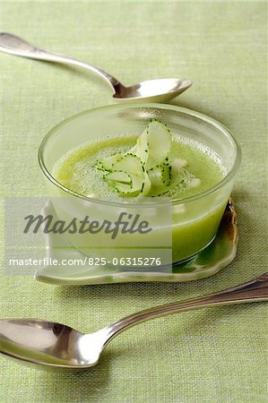 White melon and cucumber cold soup