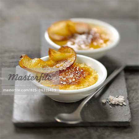 Foie gras et pommes Crème brûlée