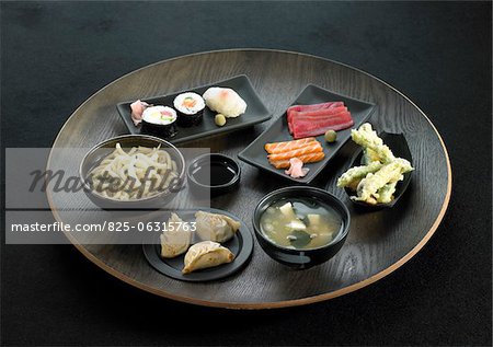 Selection of Japanese dishes